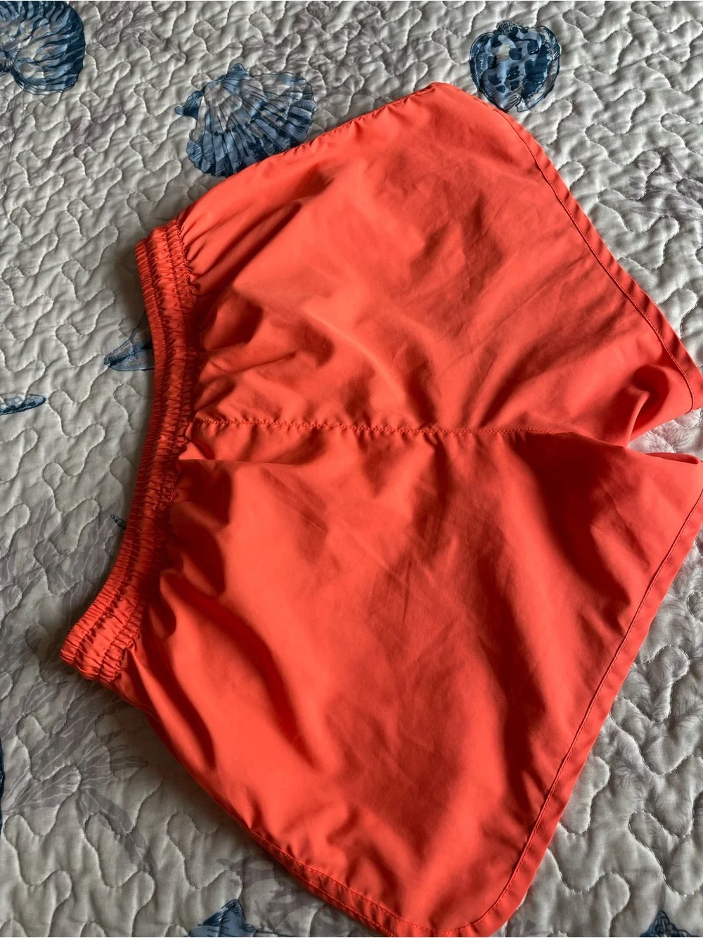 Zara Men’s Bright Coral Athletic Swim Shorts